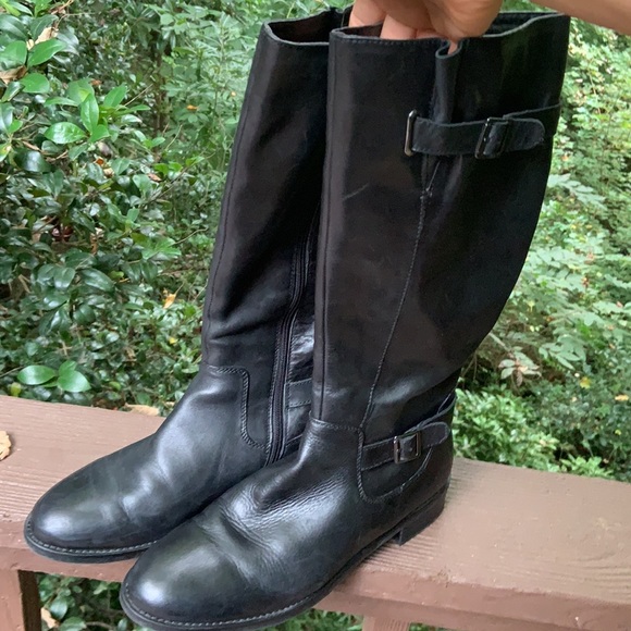 Franco Fortini Boots Used Black Leather 